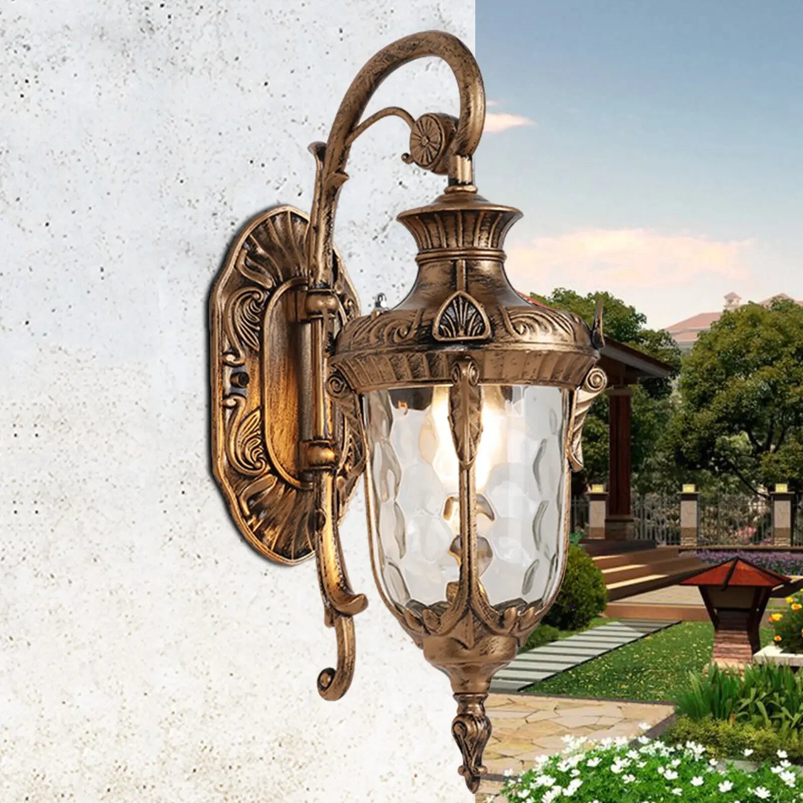 Decorative Outdoor Wall Sconces - Waterproof Porch & Exterior Lantern Lights.