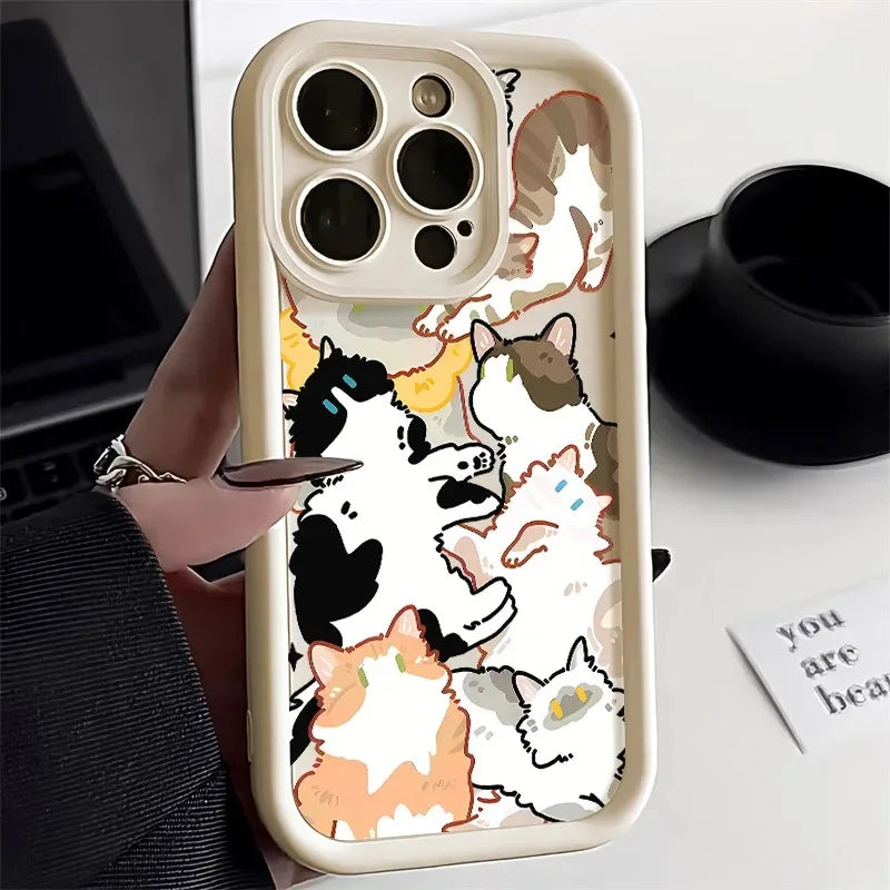 Cute Cat Silicone Phone Case.