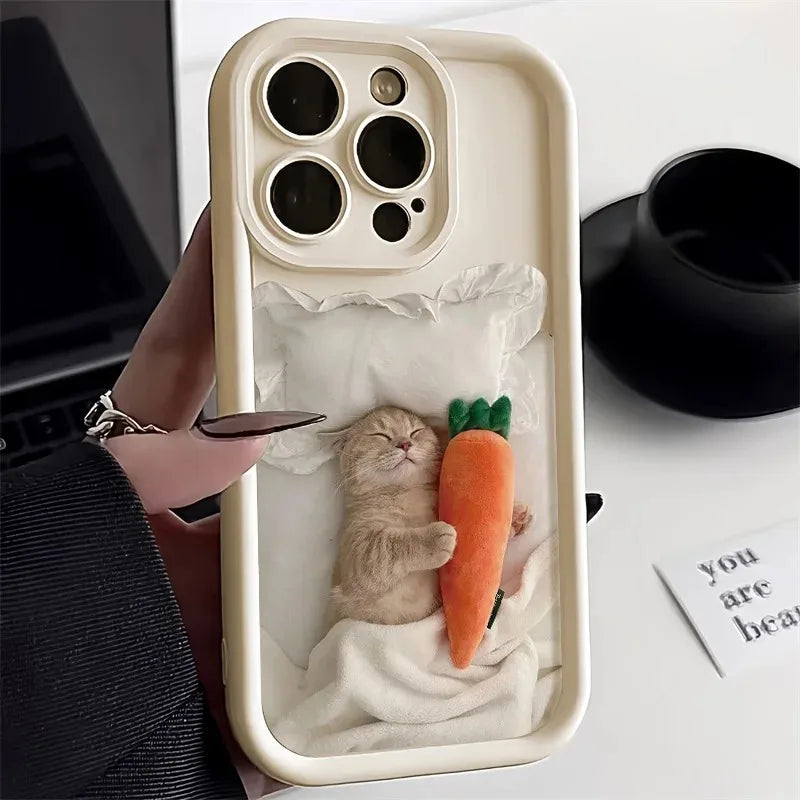 Cute Cat Silicone Phone Case.