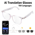 Smart AI translation audio glasses.