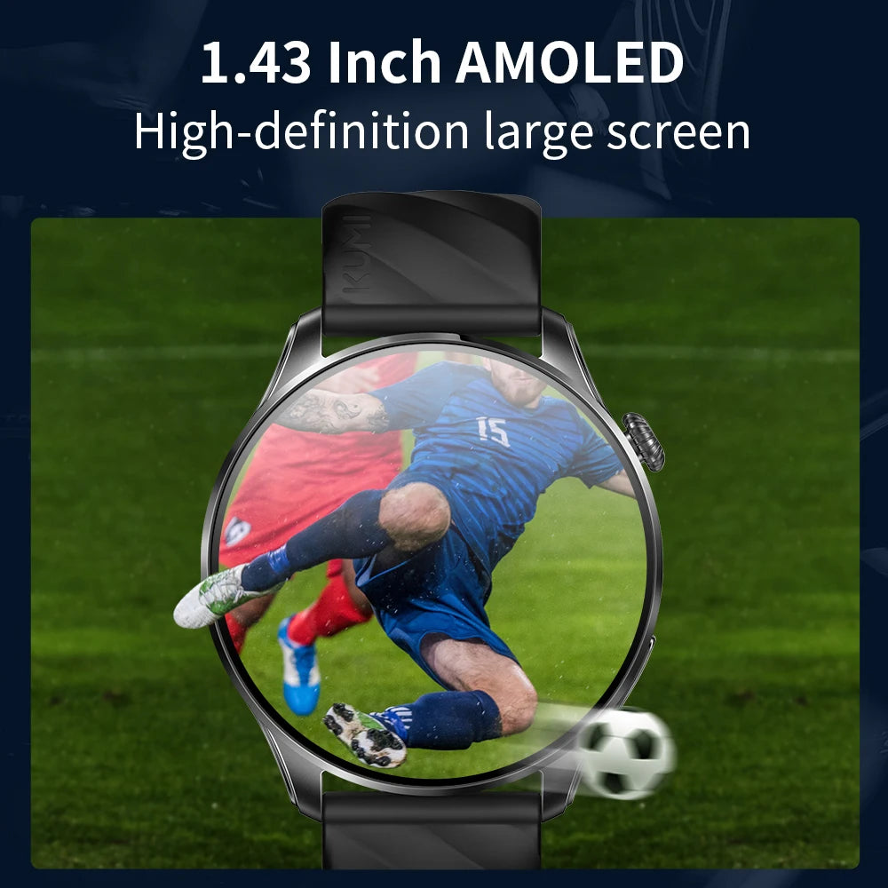 GW3 Pro Smartwatch 1.43" AMOLED IP68 Waterproof Bluetooth 5.2 Fitness Tracker Heart Rate Blood Oxygen Monitor