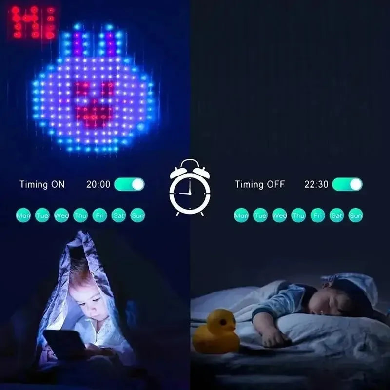 Smart LED Curtain Light APP Control.