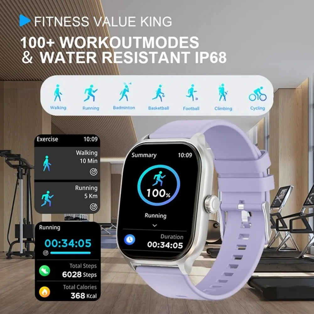 Smart Watch Bluetooth Call/Dial Multiple Sports Modes SMS Alert IP68 Waterproof Sports Smart Watch