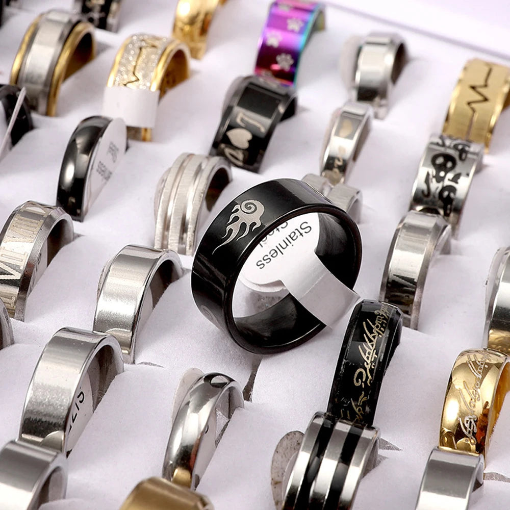 Fashion Jewelry Stainless Steel Rings.