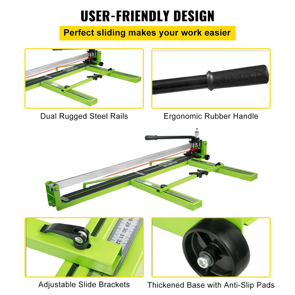 Manual Tile Cutter Infrared Laser Positioning Floor Cutter Push Knife Professional Tool for Cutting Porcelain Ceramic