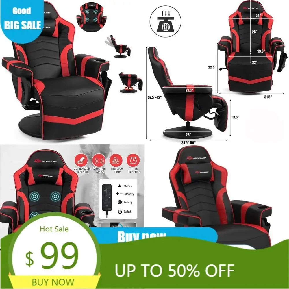 ergonomic leather gaming recliner.
