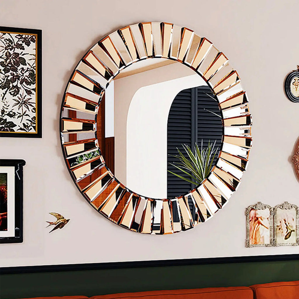 XL Enthusiasm Decor Mirror Wall Accent Mirror 60/80cm Round,