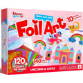 Foil Art Kit Arts & Crafts Supplies Mess Free Coloring Foil Foam Stickers Creative Travel Toys for Kid Birthday Gifts