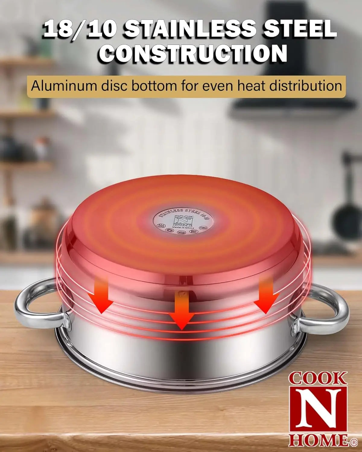 Stainless Steel Stock Pot Set with Glass Lids, 6-Piece Small Sauce Cooking Pan for Induction Stoves