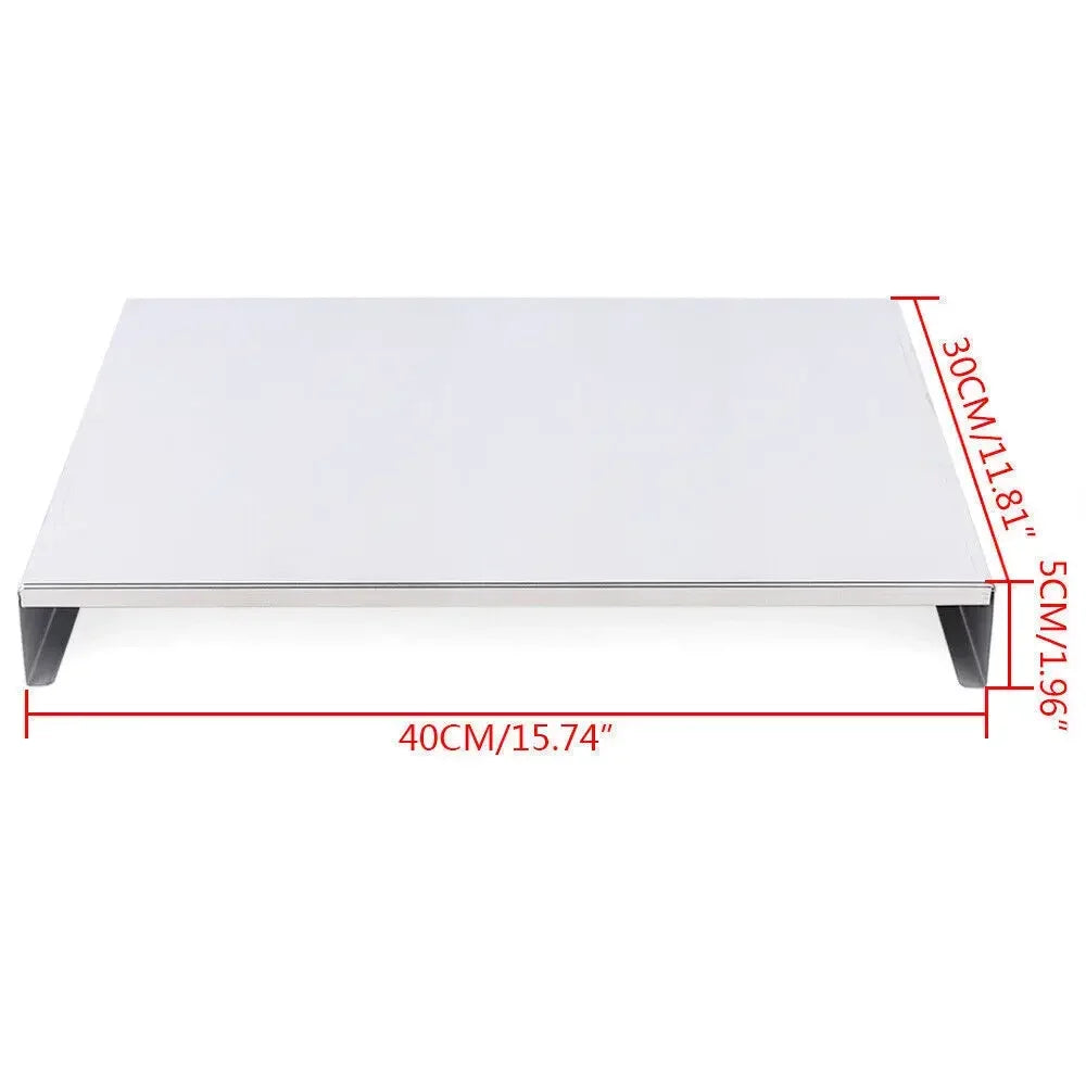 Stainless Steel Gas Stove Burner Cover Protective Top with Mounting Bracket Silver 30x40cm