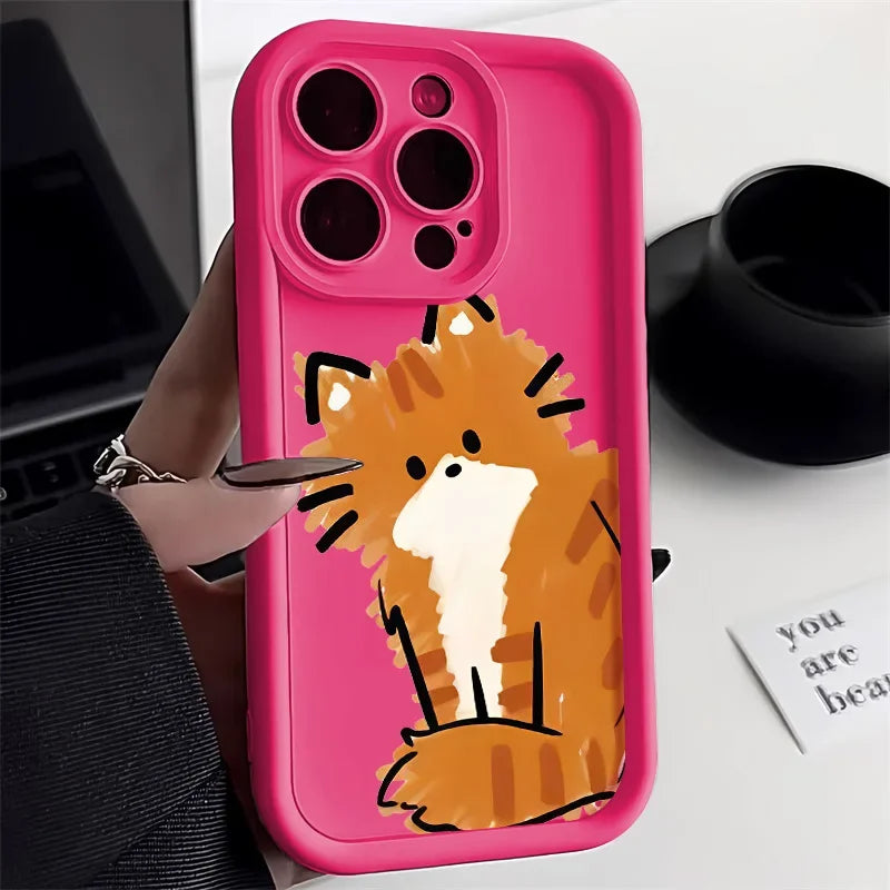 Cute Cat Silicone Phone Case.