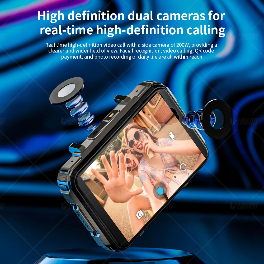 Android Watch Phone Square Big Screen Wifi 4G Calls Smartwatches Dual Camera with Flashlight Gaming Watch