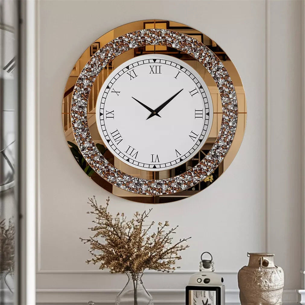 32inch Modern 3D Large Diamond Crystal Clock