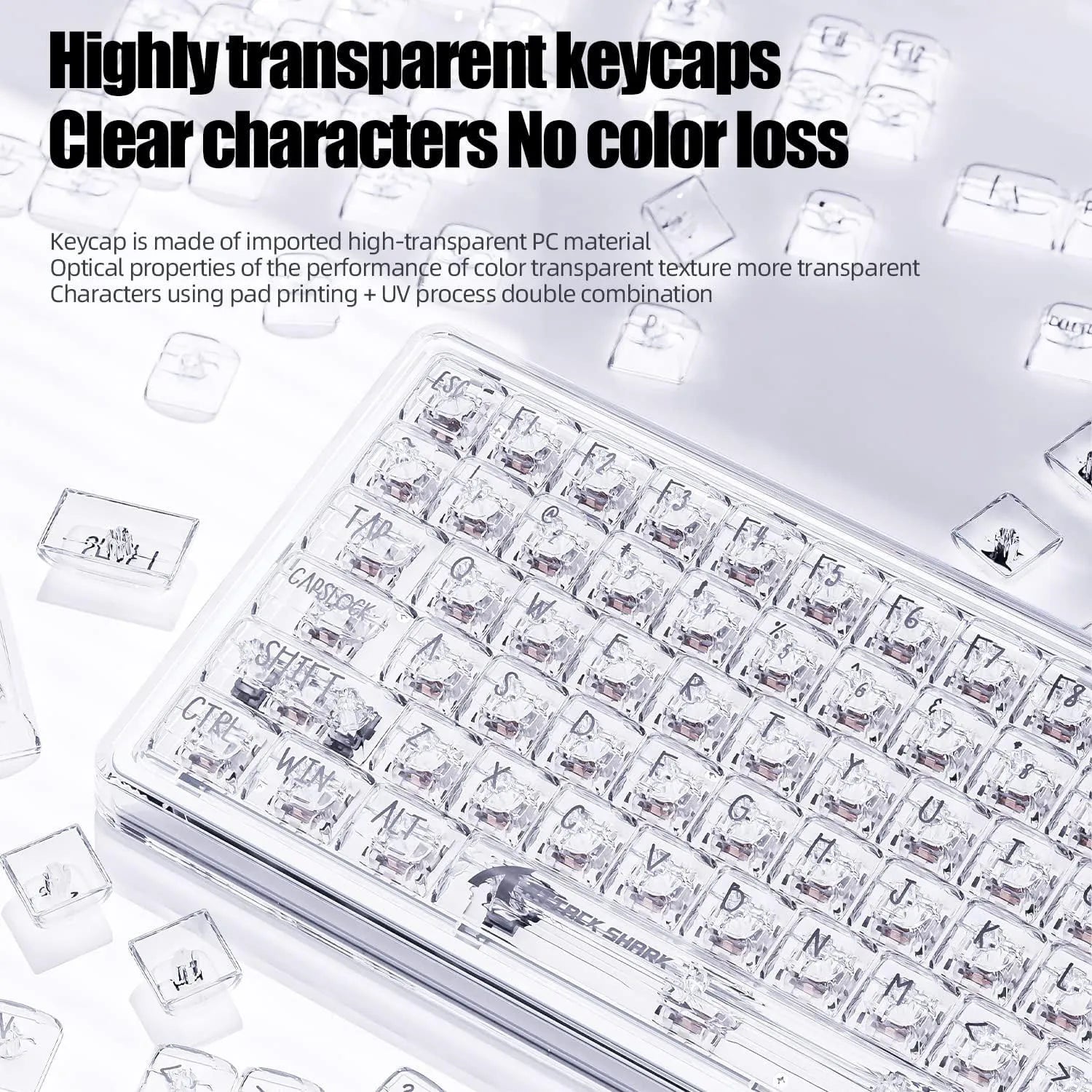 Hot Swappable Wired Keyboard, Transparent PC Keycaps, Custom RGB Gaming Keyboard, Gasket Keyboard, Linear Switch